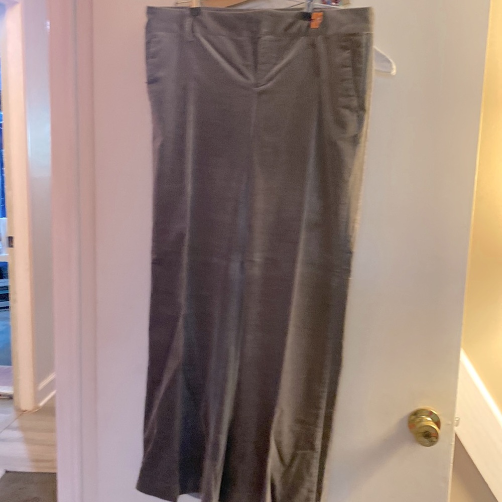 Release and let go Velvet look & feel gray tuxedo pants